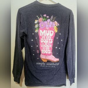 Simply Southern Gray Long Sleeve Shirt